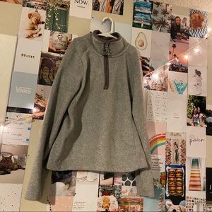 gray half zip shirt